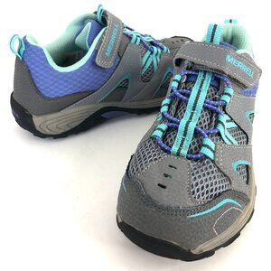 Merrell Kids' Trail Chaser Hiking Shoes Sneakers Gray Purple Teal Sz. 2M